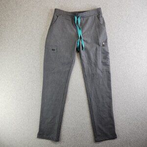 Figs Scrub Pants Womens XS Gray Yola Skinny Zip Cargo Mid Rise Nurse Vet Dentist